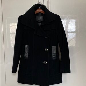 Mackage Black Wool Coat size L